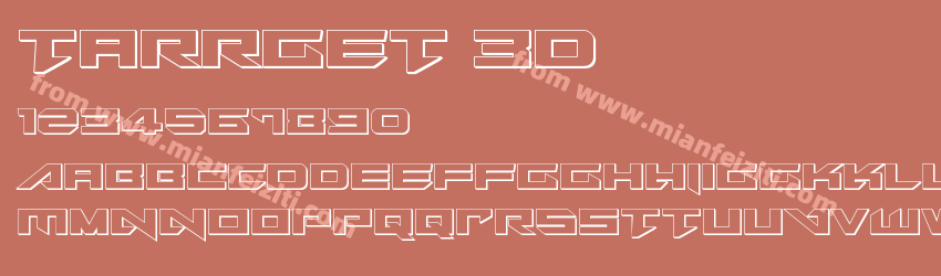 Tarrget 3D字体预览