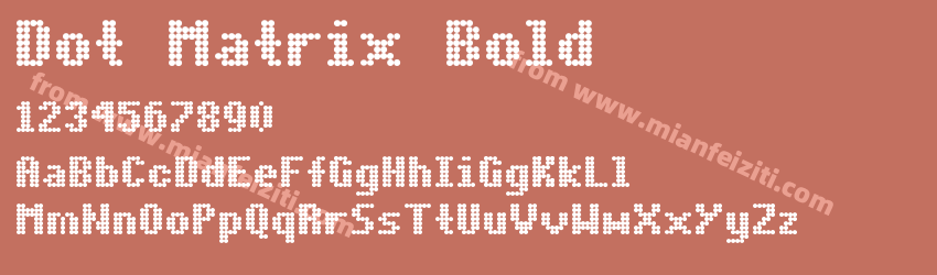 Dot Matrix Bold字体预览