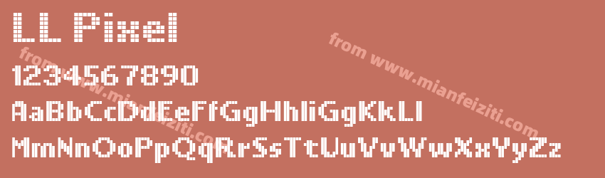 LL Pixel字体预览