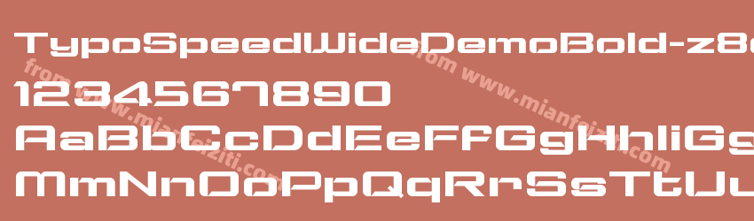 TypoSpeedWideDemoBold-z8eow字体预览