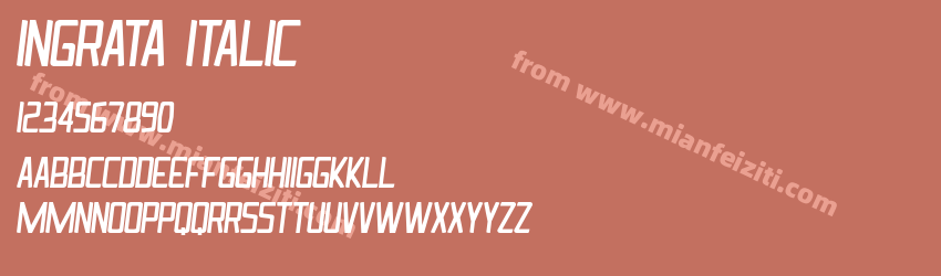 Ingrata Italic预览图1