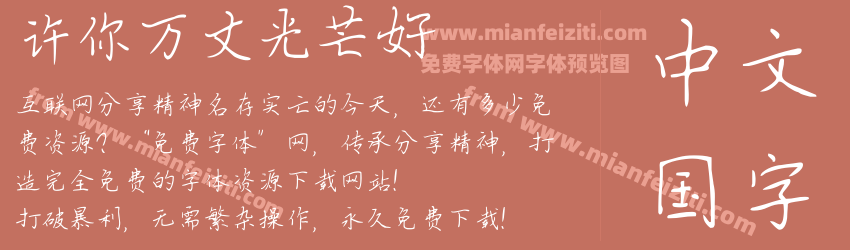 许你万丈光芒好预览图1