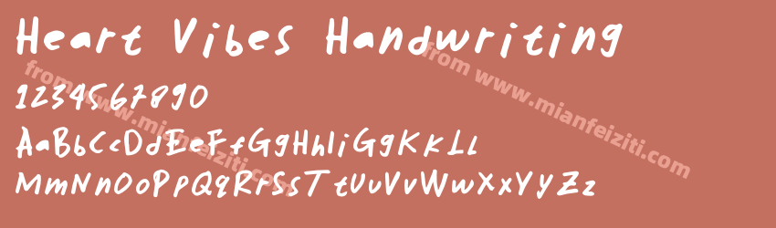 Heart Vibes Handwriting字体预览