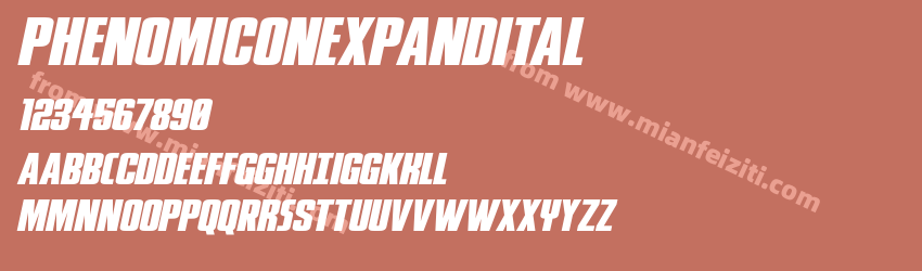 phenomiconexpandital字体预览
