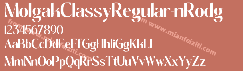 MolgakClassyRegular-nRodg字体预览