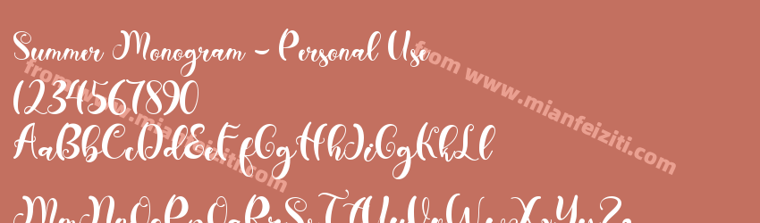 Summer Monogram Personal Use预览图1