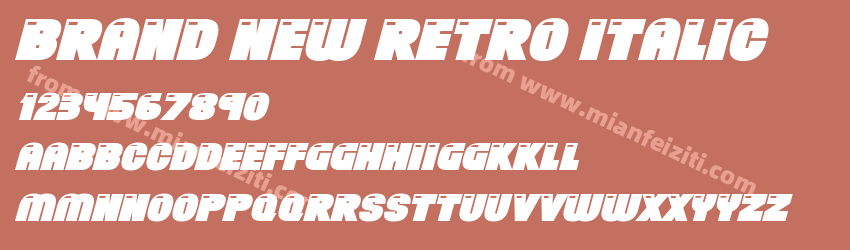 Brand New Retro Italic预览图1
