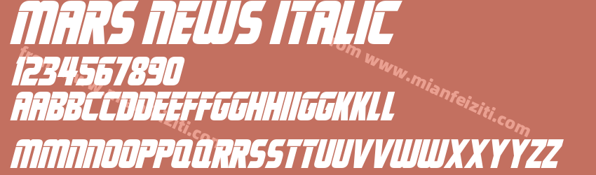 Mars News Italic字体预览