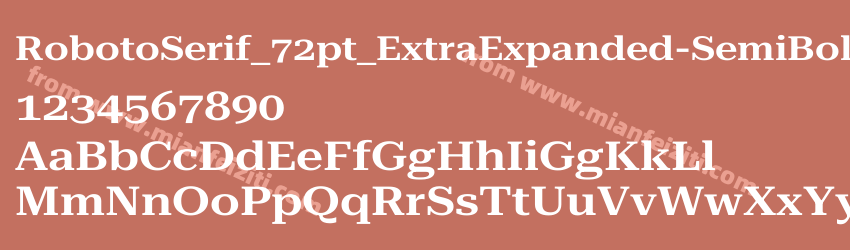 Roboto Serif 72pt Extra Expanded Semibold预览图1