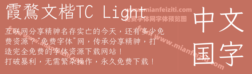 霞鶩文楷TC Light预览图1