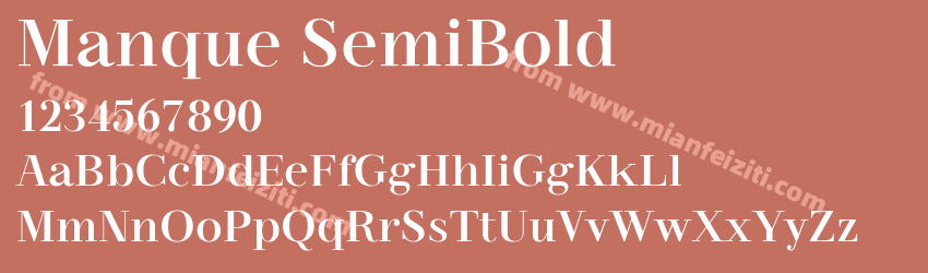 Manque SemiBold字体预览