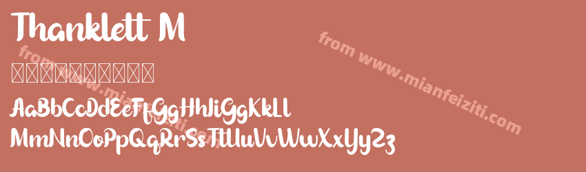 ThanklettM Regular预览图1