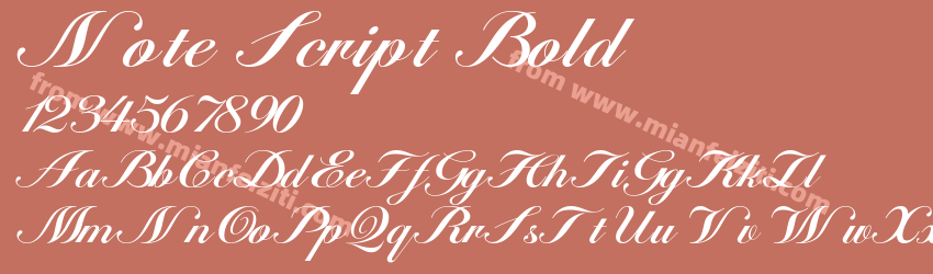 Note Script Bold字体预览