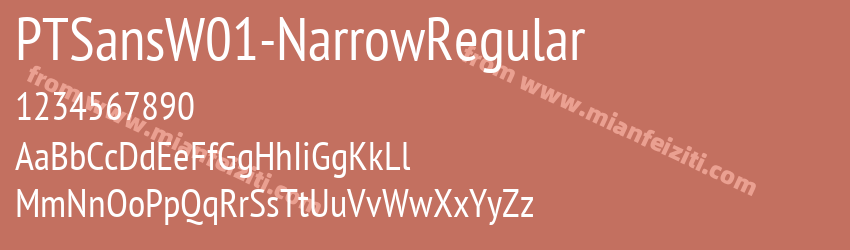 PTSansW01-NarrowRegular字体预览