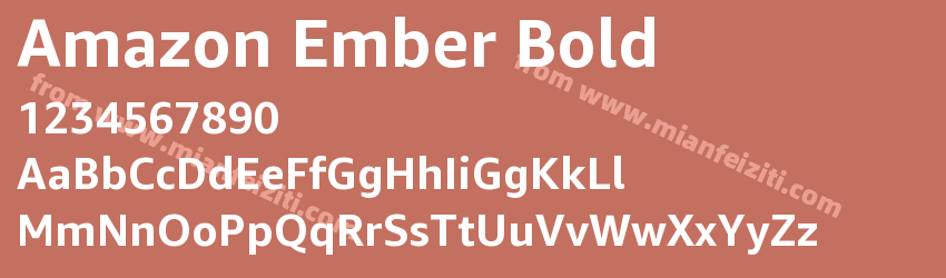 Amazon Ember Bold字体预览
