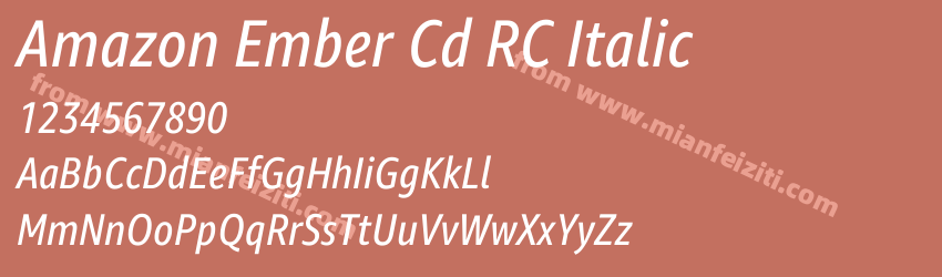 Amazon Ember Cd RC Italic字体预览