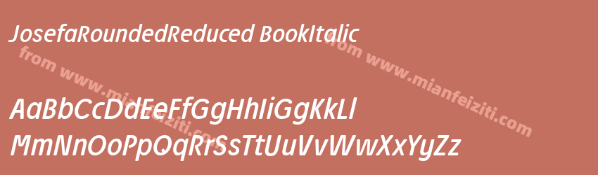 Josefa Rounded Reduced Book Italic预览图1
