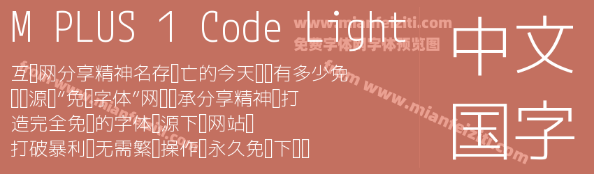 M PLUS 1 Code Light预览图1