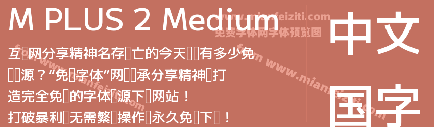 M PLUS 2 Medium预览图1