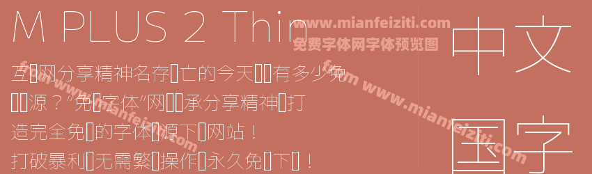 M PLUS 2 Thin预览图1