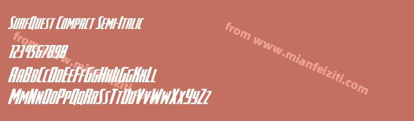SurfQuest Compact Semi-Italic字体预览