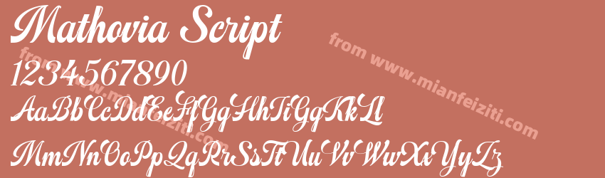 Mathovia Script预览图1