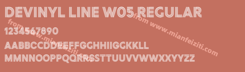 devinyl line w05 regular字体预览