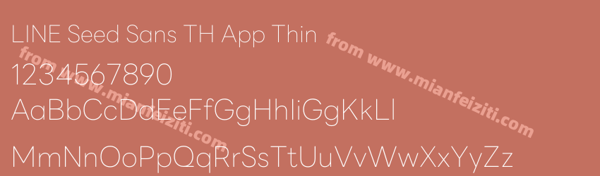 LINE Seed Sans TH App Thin字体预览