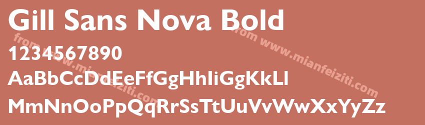 Gill Sans Nova Bold字体预览