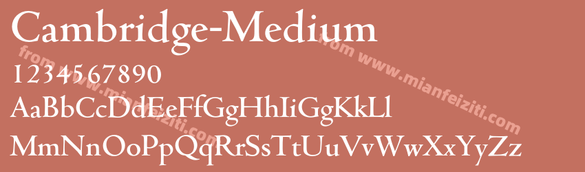 Cambridge Medium预览图1