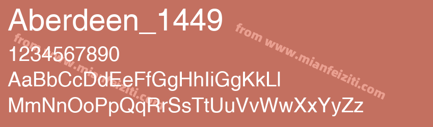 Aberdeen Regular预览图1