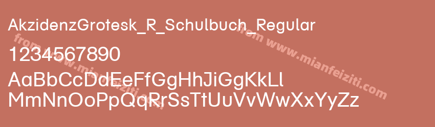AkzidenzGrotesk_R_Schulbuch_Regular字体预览