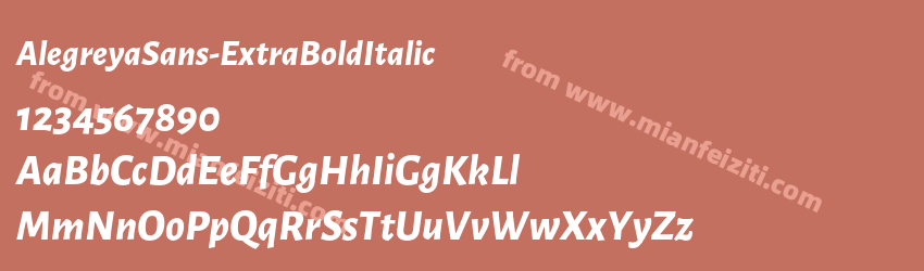 Alegreya Sans Extra Bold Italic预览图1