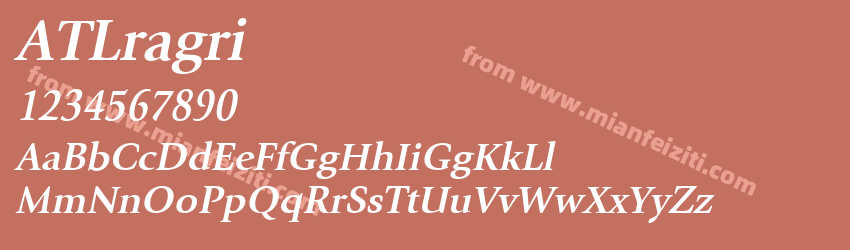 AT Lragri Bold Italic预览图1