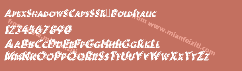 Apex ShadowS CapsSSK Bold Italic预览图1