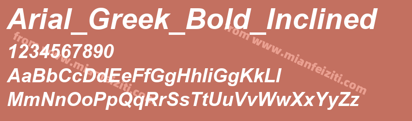 Arial_ Greek_ Bold_ Inclined预览图1