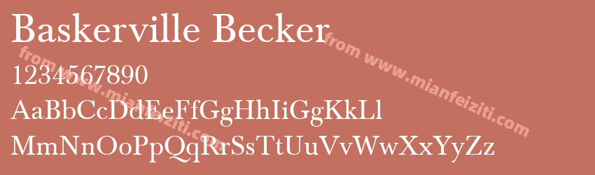 Baskerville Becker字体预览