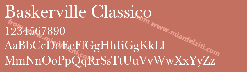 Baskerville Classico字体预览