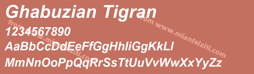 Ghabuzian Tigran Bold Italic预览图1