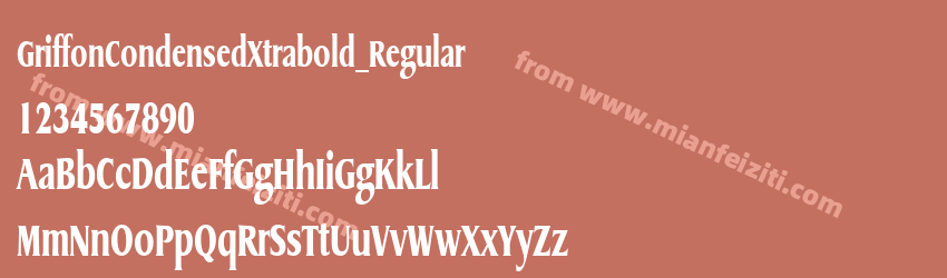 Griffon Condensed Xtrabold Regular预览图1