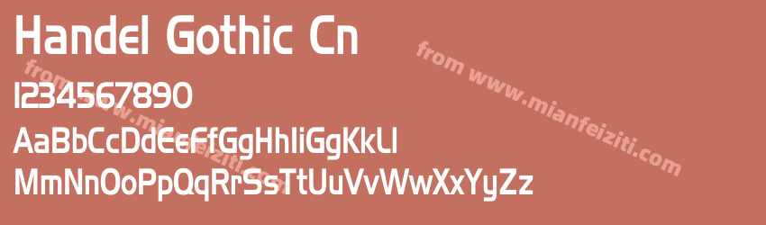 Handel Gothic Cn预览图1
