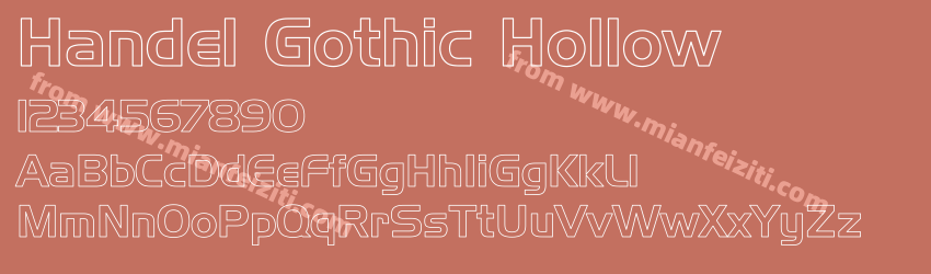 Handel Gothic Hollow预览图1