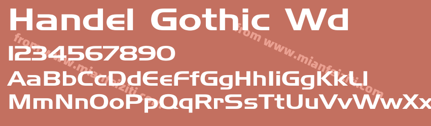 Handel Gothic Wd预览图1