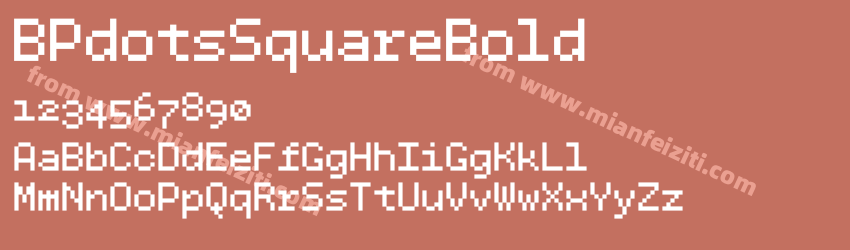 B Pdots Squares Bold预览图1