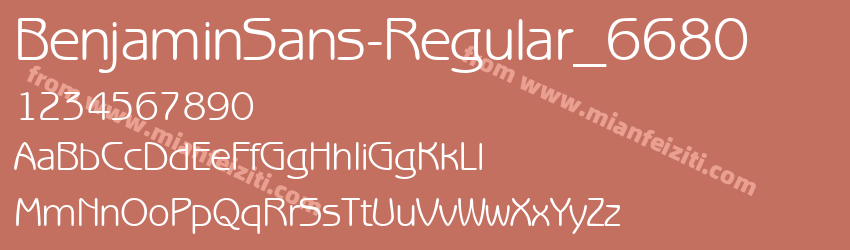 Benjamin Sans Regular_6680预览图1