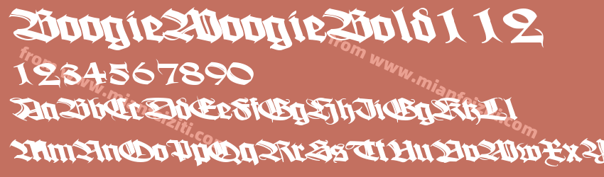 BoogieWoogieBold112字体预览