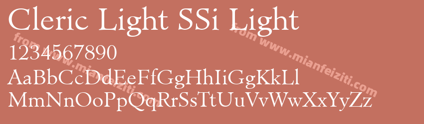 Cleric Light SSi Light字体预览
