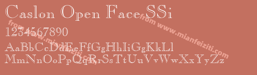 Caslon Open Face S Si预览图1