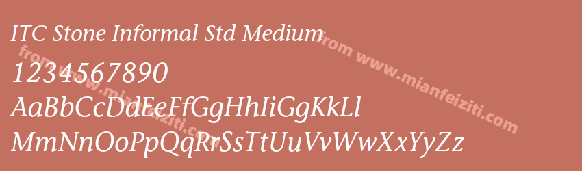 ITC Stone Informal Std Medium字体预览
