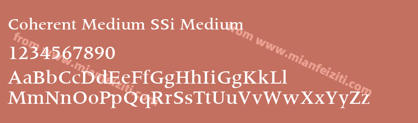 Coherent Medium SSi Medium字体预览